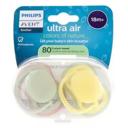AVENT Sucettes ultra air 18+ mois x2 colors of nature