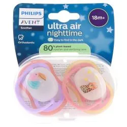 AVENT Sucette Ultra Air nighttime +18mois panthère