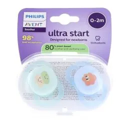 AVENT Ultra Start 0-2mois lot de 2 verte / bleue