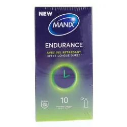 MANIX Endurance Préservatifs avec gel retardant x10