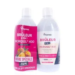 VITAVEA Brûleur 4 en 1 Morosil 400 Saveur pêche lot de 2 x 500ml