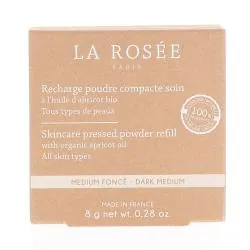 LA ROSEE Recharge Poudre Compacte Soin 8g médium foncé