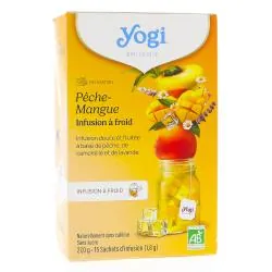 YOGI TEA Infusions à Froid Pêche Mangue Bio x15 sachets
