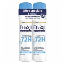 ETIAXIL Anti-Transpirant - Déodorant Protection 72h lot 2 x 150ml