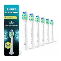 PHILIPS Sonicare Intercare - Recharge brosse Blanche x6 brossettes