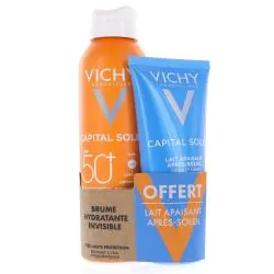 VICHY Capital Soleil brume hydratante invisible SPF50 + lait après-soleil 100ml offert