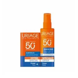 URIAGE Bariésun - Crème Protectrice Visage SPF50+ 50ml + Spray Invisible Corps SPF50+ 200ml