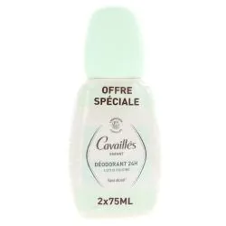 CAVAILLES Enfant - Déodorant 24h Lotus Poudré Lot de 2 x 75ml