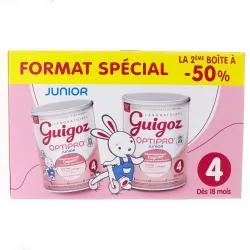 GUIGOZ Optipro Junior Lait 4ème âge lot 2 x 900g