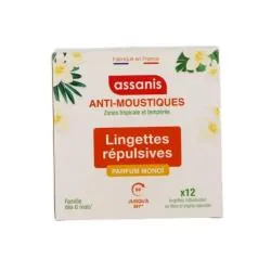 ASSANIS Anti-Moustiques Lingettes Répulsives x12