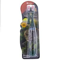 TINOKOU Brosse à dents électrique+ 1 brossette rotative offerte jurassic world