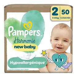 PAMPERS Harmonie New Baby - Couche hypoallergénique taille 2 - 4à8kg x24 couches