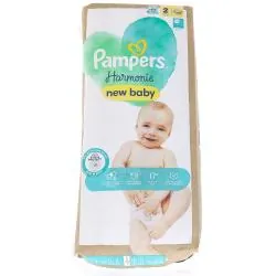 PAMPERS Harmonie New Baby - Couche hypoallergénique taille 2 - 4à8kg x50 couches