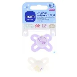 MAM Original - Duo sucettes 0-2 mois nuit