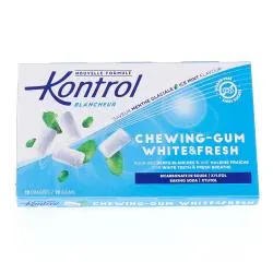 KONTROL Blancheur - Chewing-gum sans sucres White & Fresh goût Menthe Glaciale x12 gums