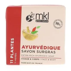 MKL Savon De Marseille Solide Surgras Ayurvédique aux 11 plantes 100g