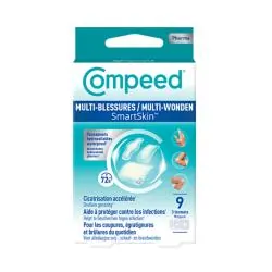 COMPEED Smartskin - Pansement Multi-blessures boite de 9 assortiment