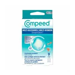 COMPEED Smartskin - Pansement Multi-blessures boite de 9 format large