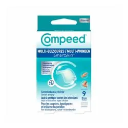 COMPEED Smartskin - Pansement Multi-blessures boite de 9 format moyen
