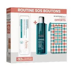 Avène Cleanance - Comedomed Peeling - Crème Intensive Poussées de Boutons + Gel nettoyant + Trousse offerts