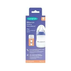 LANSINOH NaturalWave - Biberon Empilable Tétine Débit S 160ml