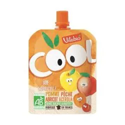 BABYBIO Cool fruits - Gourdes La Pat's Patrouille Pomme Peche Abricot 1 unité de 90g