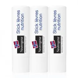 NEUTROGENA Stick lèvres nutrition 3 sticks x 4,8g