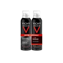 VICHY Homme gel de rasage anti-irritations lot de 2 aérosols x 150ml