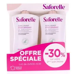 SAFORELLE Soin lavant doux apaisant lot 2x500ml