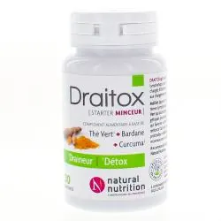 NATURAL NUTRITION Draitox starter minceur pot de 30 comprimés
