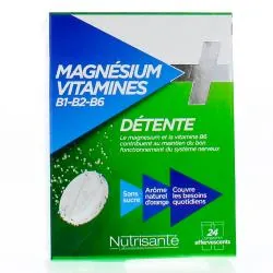 NUTRISANTÉ Magnésium + vitamines B1 B2 B6, 24 comprimés effervescents