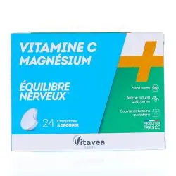 VITAVEA Comprimés à croquer vitamine C + magnesium 24 comprimés