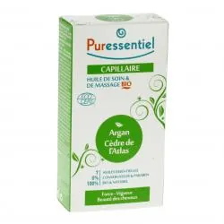 PURESSENTIEL Huile de soin et de massage bio capillaire argan cedre de l'atlas flacon 100ml