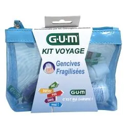 GUM Kit voyage gencives fragilisées trousse 4 produits