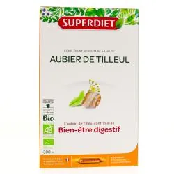 SUPERDIET Aubier de tilleul bio solution buvable digestion 20 ampoules