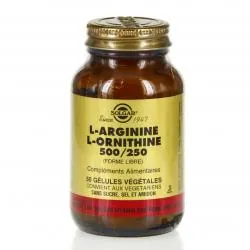 SOLGAR L arginine L ornithine 500mg / 250mg 50 gélules