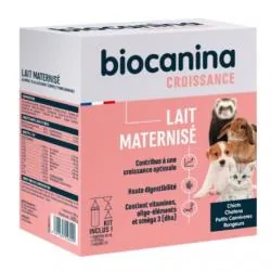 BIOCANINA Croissance - Lait maternisé boîte 400g + 1 biberon 80ml + 1 mesurette + 2 tétines chaton + 1 tétine chiot