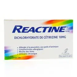 Réactine 10 mg boîte de 7 comprimés