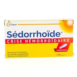 Sédorrhoïde crise hemorroïdaire boîte de 8 suppositoires