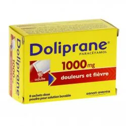 DOLIPRANE 1000 mg boîte de 8 sachets-doses