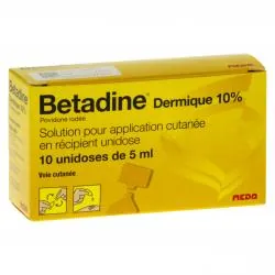 BETADINE dermique 10 % boîte de 10 récipients unidoses