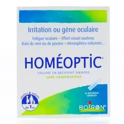 HOMEOPTIC Collyre ant-irritation dosettes BOIRON boîte de 10 récipients unidoses