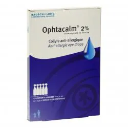 Ophtacalm 2 % boîte de 10 récipients unidoses