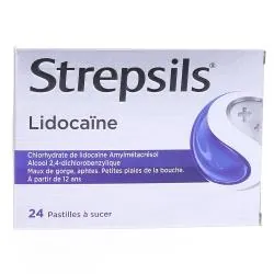 STREPSILS Lidocaïne boîte de 24 pastilles