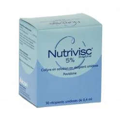 Nutrivisc 5 pour cent (20 mg/0,4 ml) boîte de 30 récipients unidoses