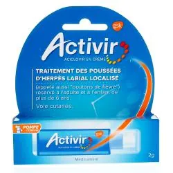 Activir 5 pour cent tube pompe de 2 g