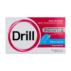 DRILL Pastille à sucer Sans sucre boite de 24 boîte de 24 pastilles