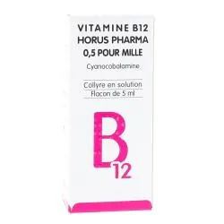 HORUS PHARMA Vitamine B12 Collyre en solution 5ml flacon de 5 ml