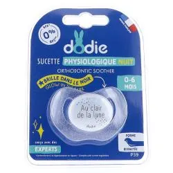 DODIE Sucette à l'unité 0-6 mois physiologique nuit silicone REF P39