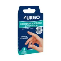 URGO Cicatrisation rapide doigt 8 pansements 20 x 72 mm